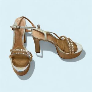 SCHUTZ Holographic Platform Sandals